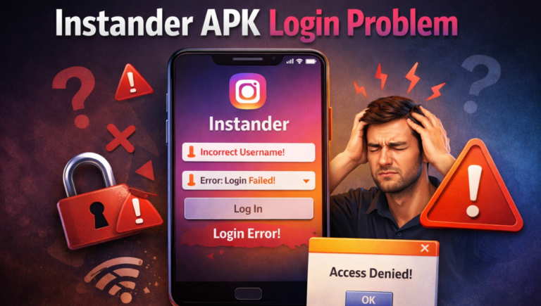 instander apk login problem